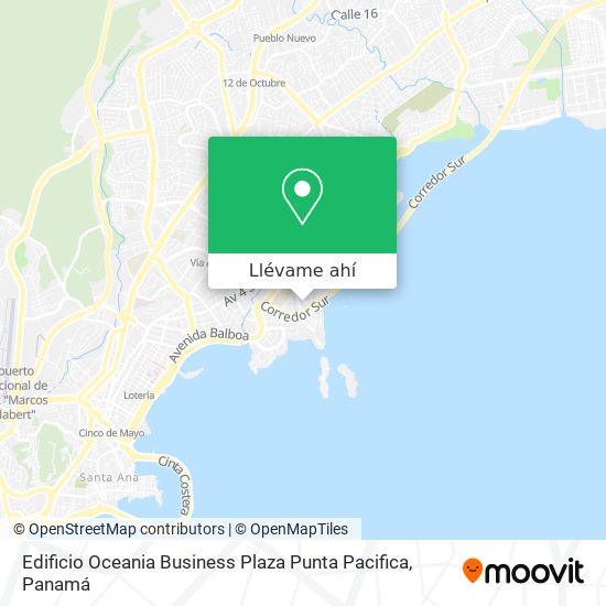 Mapa de Edificio Oceania Business Plaza  Punta Pacifica