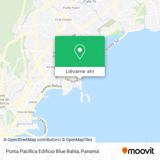 Mapa de Punta Pacifica  Edificio Blue Bahia
