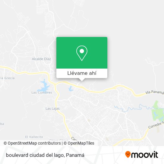 Mapa de boulevard ciudad del lago