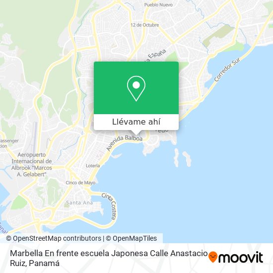 Mapa de Marbella En frente escuela Japonesa Calle Anastacio Ruiz