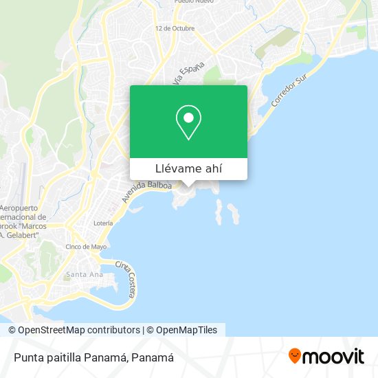 Mapa de Punta paitilla  Panamá