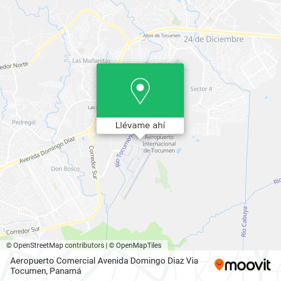 Mapa de Aeropuerto Comercial Avenida Domingo Diaz Via Tocumen