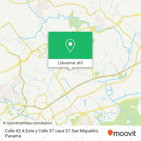 Mapa de Calle 42 A Este y Calle 37 casa 37  San Miguelito