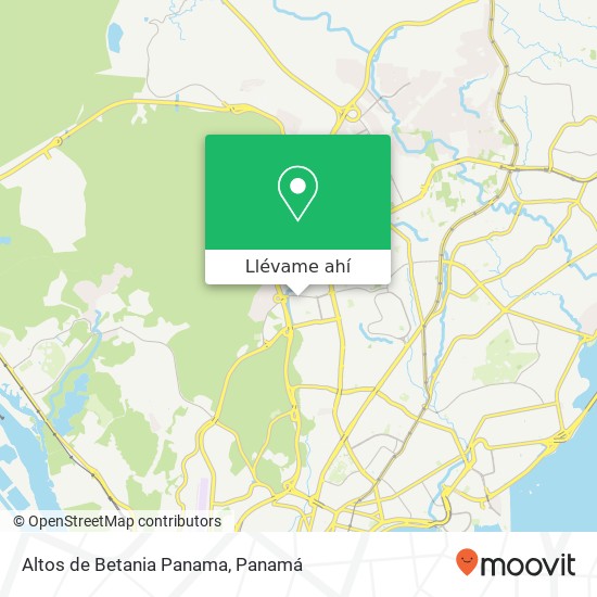 Mapa de Altos de Betania Panama