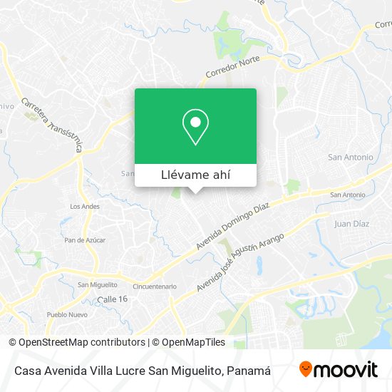 Mapa de Casa Avenida Villa Lucre  San Miguelito