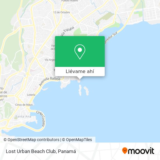 Mapa de Lost Urban Beach Club