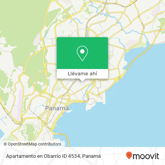 Mapa de Apartamento en Obarrio ID 4534