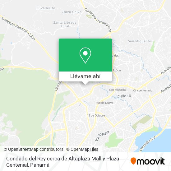 Mapa de Condado del Rey  cerca de Altaplaza Mall y Plaza Centenial
