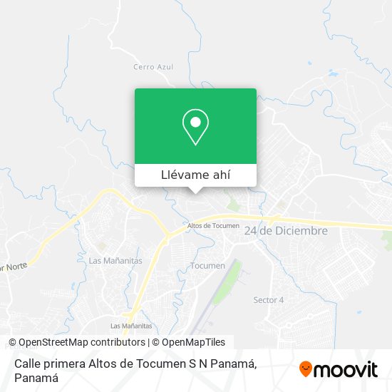 Mapa de Calle primera Altos de Tocumen S N  Panamá