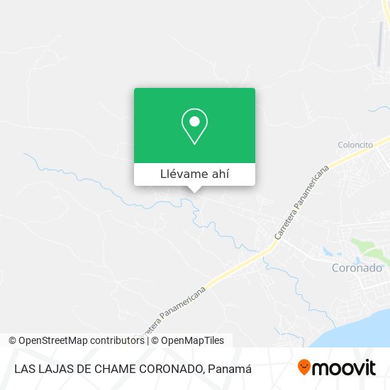 Mapa de LAS LAJAS DE CHAME  CORONADO