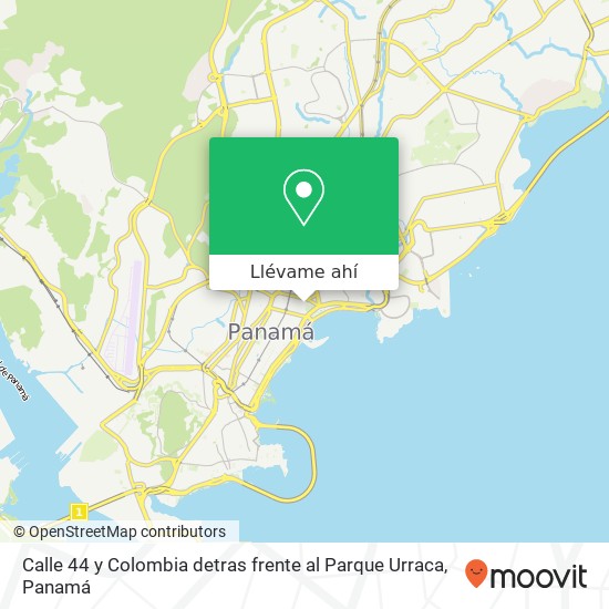 Mapa de Calle 44 y Colombia detras frente al Parque Urraca