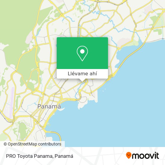 Mapa de PRO Toyota Panama