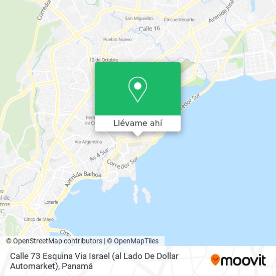 Mapa de Calle 73 Esquina Via Israel (al Lado De Dollar Automarket)