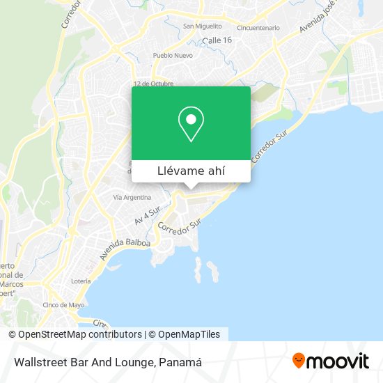 Mapa de Wallstreet Bar And Lounge