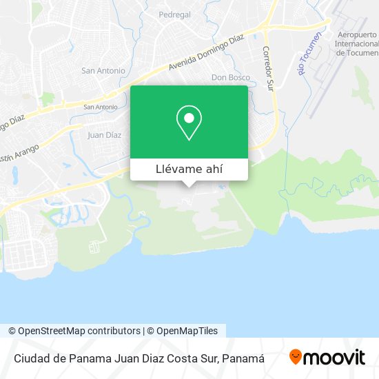 Mapa de Ciudad de Panama Juan Diaz Costa Sur