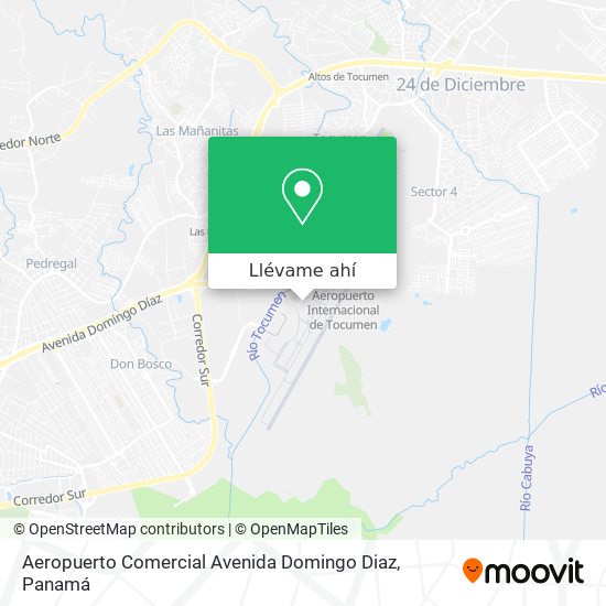 Mapa de Aeropuerto Comercial Avenida Domingo Diaz