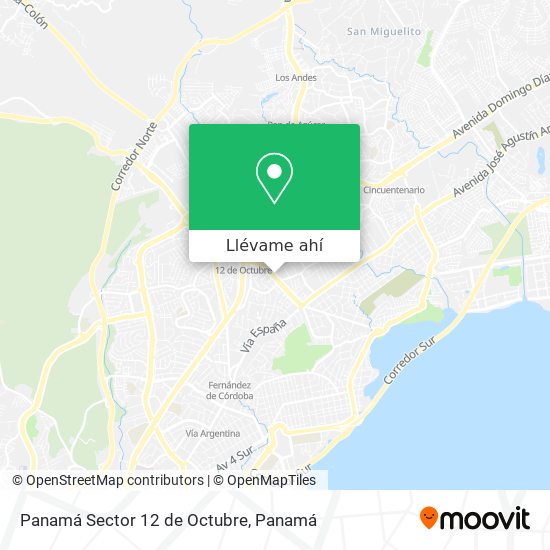 Mapa de Panamá  Sector 12 de Octubre