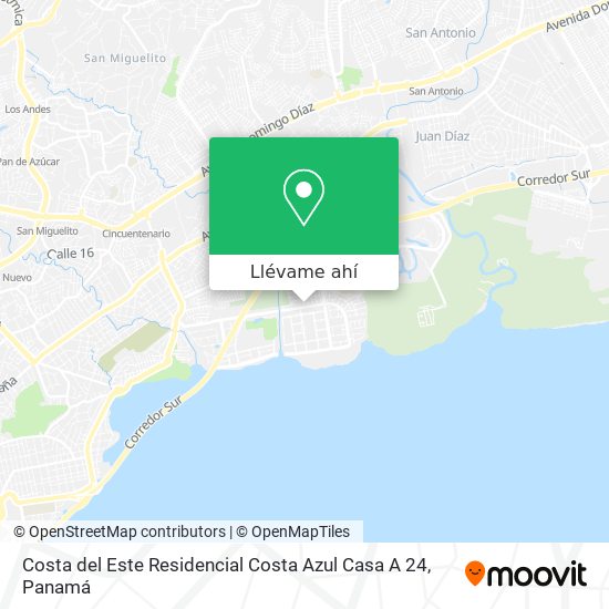 Mapa de Costa del Este  Residencial Costa Azul  Casa A 24