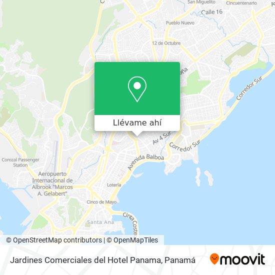 Mapa de Jardines Comerciales del Hotel Panama