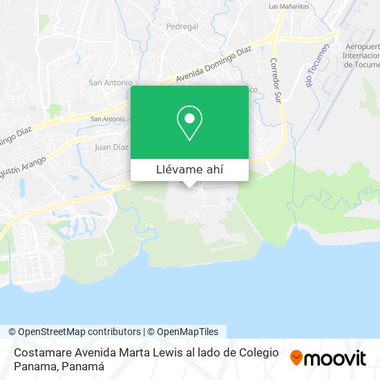 Mapa de Costamare Avenida Marta Lewis al lado de Colegio Panama