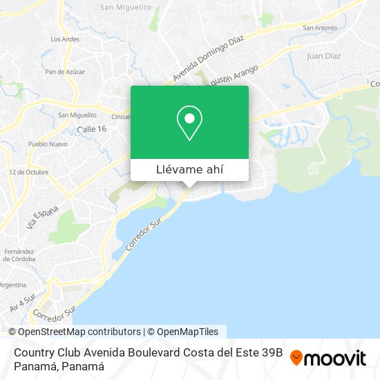 Mapa de Country Club Avenida Boulevard Costa del Este 39B  Panamá