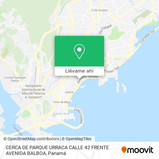 Mapa de CERCA DE PARQUE URRACA  CALLE 42 FRENTE AVENIDA BALBOA