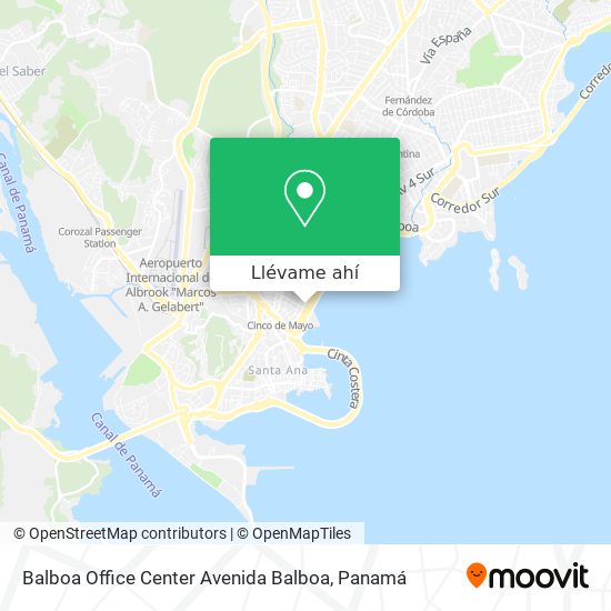 Mapa de Balboa Office Center  Avenida Balboa