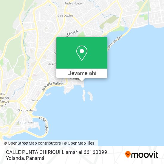 Mapa de CALLE PUNTA CHIRIQUI Llamar al 66160099 Yolanda