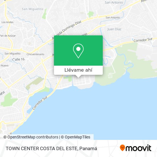 Mapa de TOWN CENTER  COSTA DEL ESTE