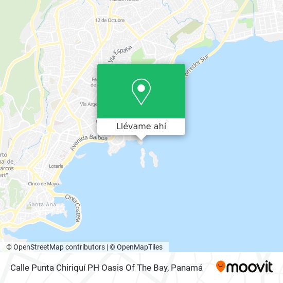 Mapa de Calle Punta Chiriquí PH Oasis Of The Bay