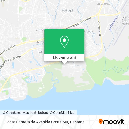 Mapa de Costa Esmeralda Avenida Costa Sur