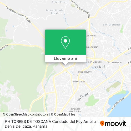 Mapa de PH TORRES DE TOSCANA Condado del Rey  Amelia Denis De Icaza