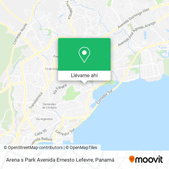 Mapa de Arena s Park Avenida Ernesto Lefevre
