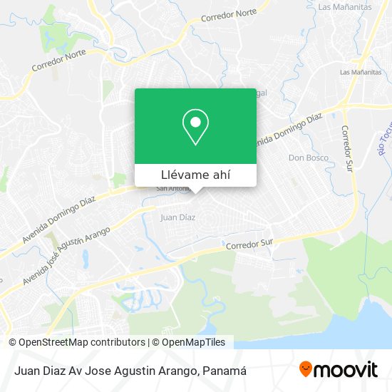 Mapa de Juan Diaz Av Jose Agustin Arango