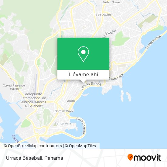 Mapa de Urracá Baseball