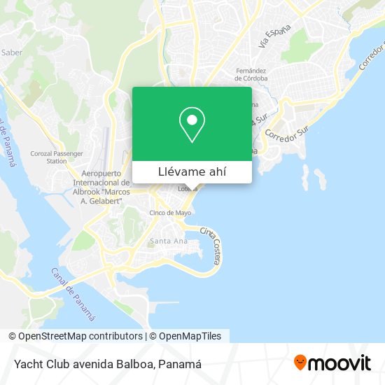 Mapa de Yacht Club avenida Balboa