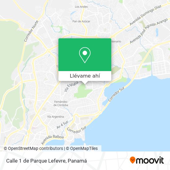 Mapa de Calle 1 de Parque Lefevre