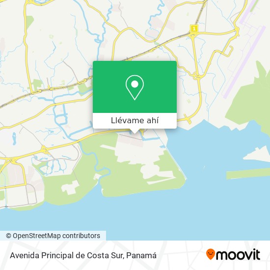 Mapa de Avenida Principal de Costa Sur