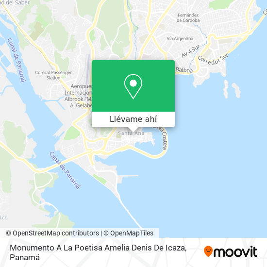 Mapa de Monumento A La Poetisa Amelia Denis De Icaza
