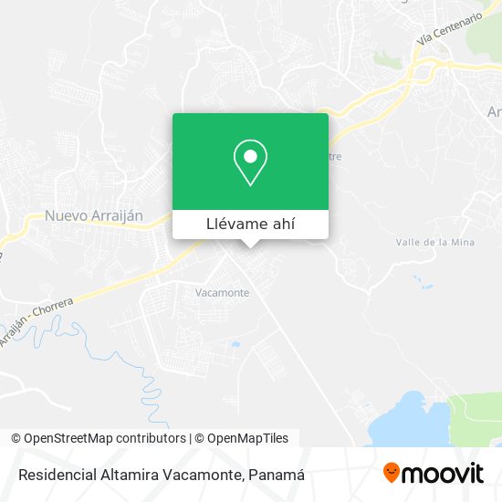 Mapa de Residencial Altamira Vacamonte