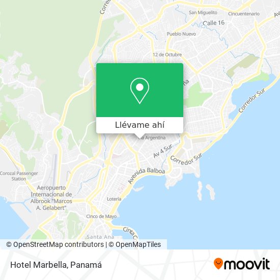 Mapa de Hotel Marbella