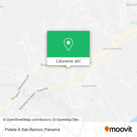 Mapa de Pidele A San Ramon