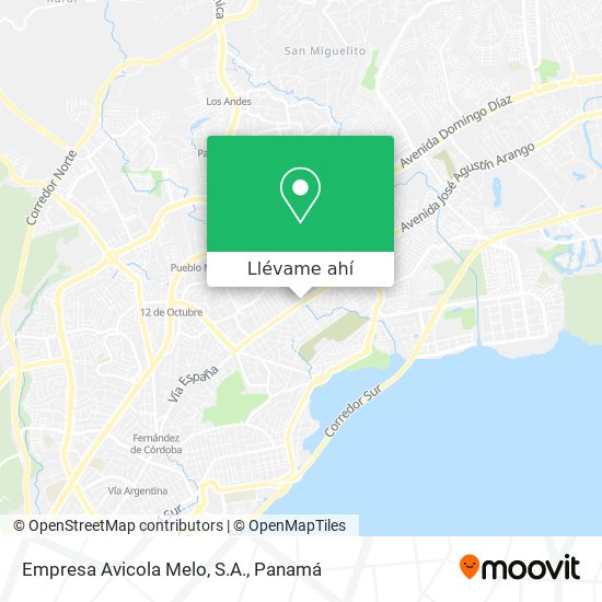 Mapa de Empresa Avicola Melo, S.A.