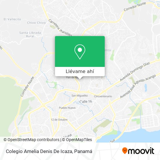 Mapa de Colegio Amelia Denis De Icaza