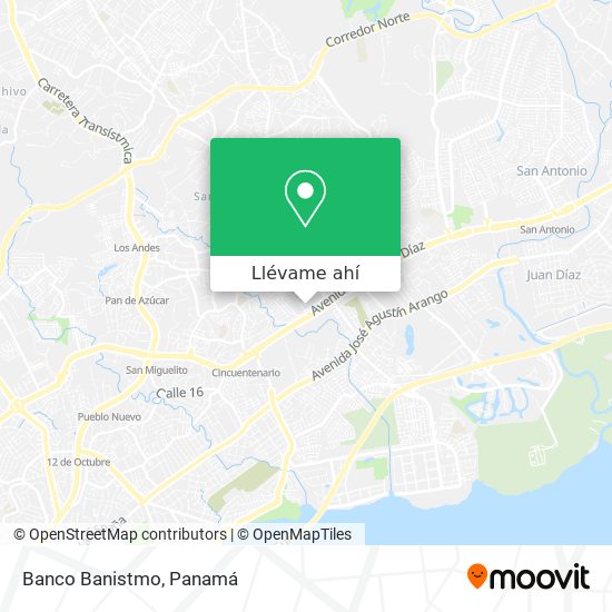 Mapa de Banco Banistmo