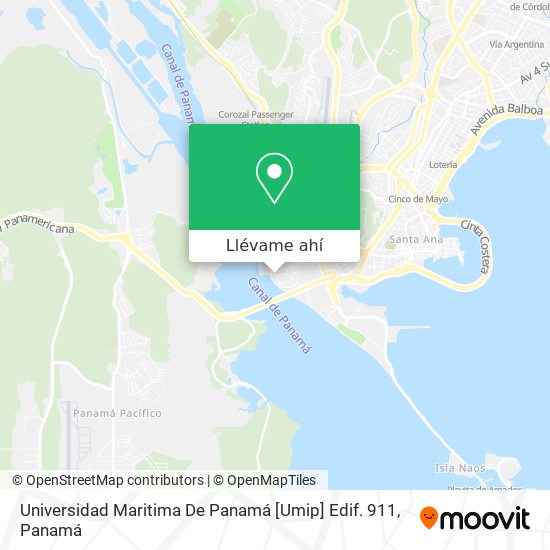 Mapa de Universidad Maritima De Panamá [Umip] Edif. 911