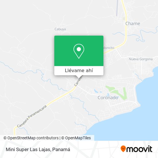 Mapa de Mini Super Las Lajas