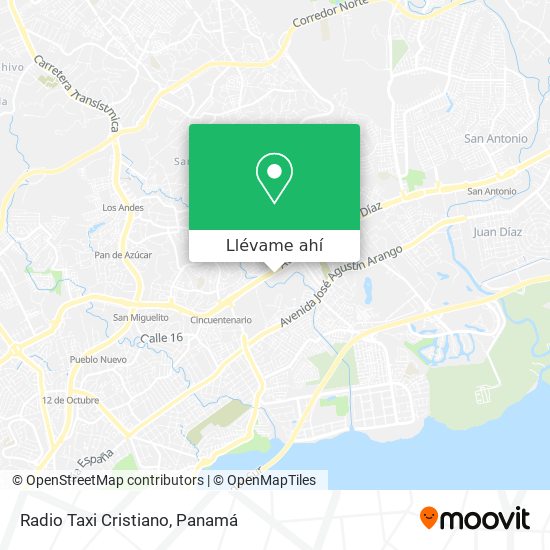Mapa de Radio Taxi Cristiano
