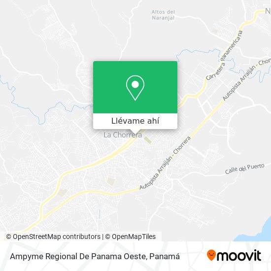 Mapa de Ampyme Regional De Panama Oeste