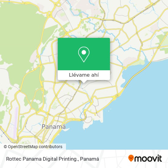 Mapa de Rottec Panama Digital Printing.